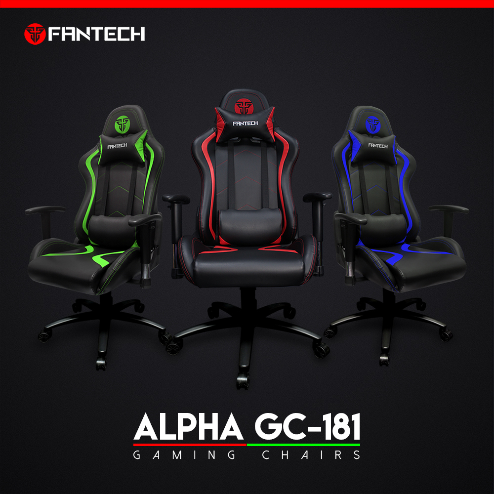  Fantech ALPHA  GC  181  Gaming Chair Black Red  